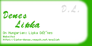 denes lipka business card